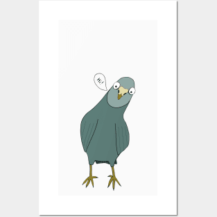 "Hi" Pigeon Posters and Art